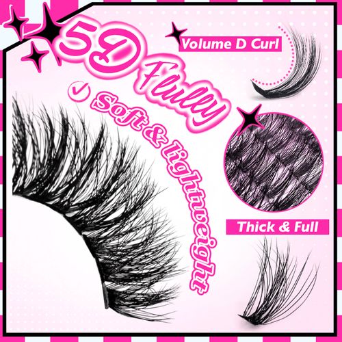 False Eyelashes fluffy thick