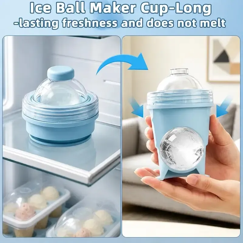 Collapsible Water Cup Portable Foldable Silicone Ice Ball Mold