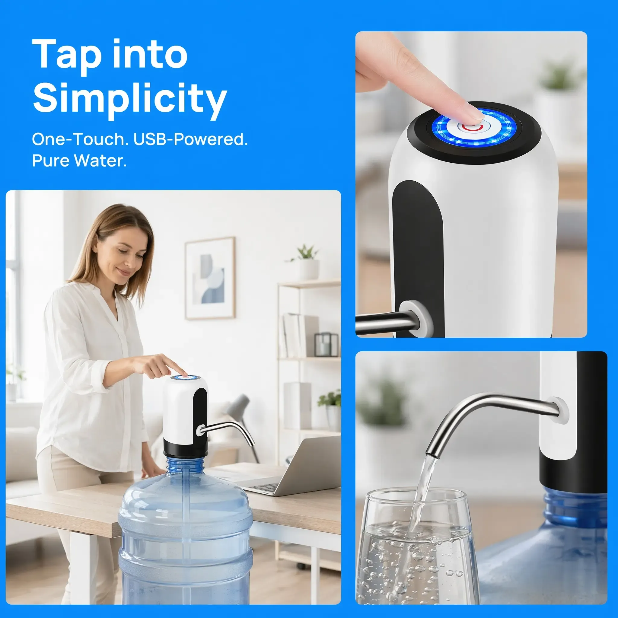 2pcs-USB-Charged Electric water pump