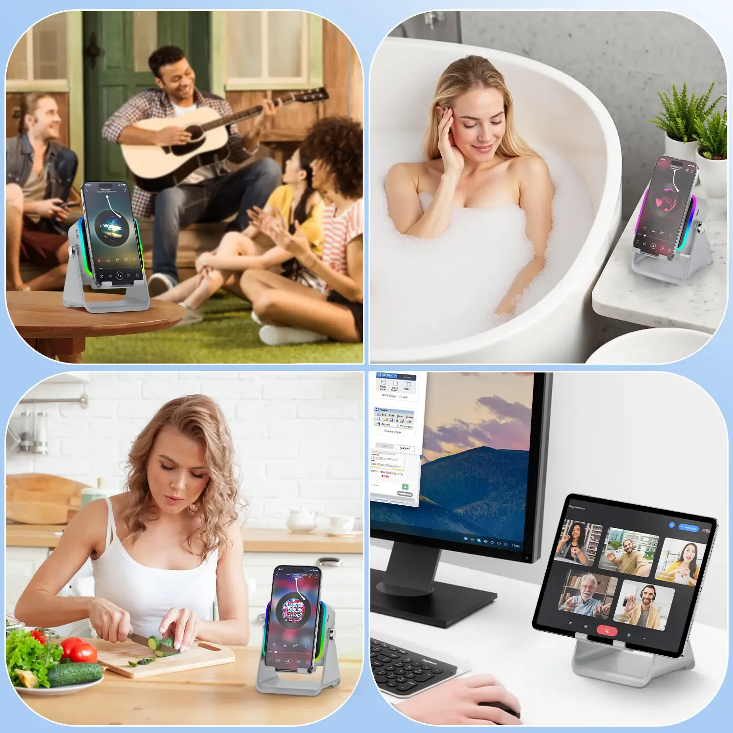 5-in-1 Wireless Induction Audio & Bluetooth Speaker