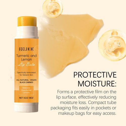 2pcs All-Natural Lemon Turmeric Moisturizing Lip Balm