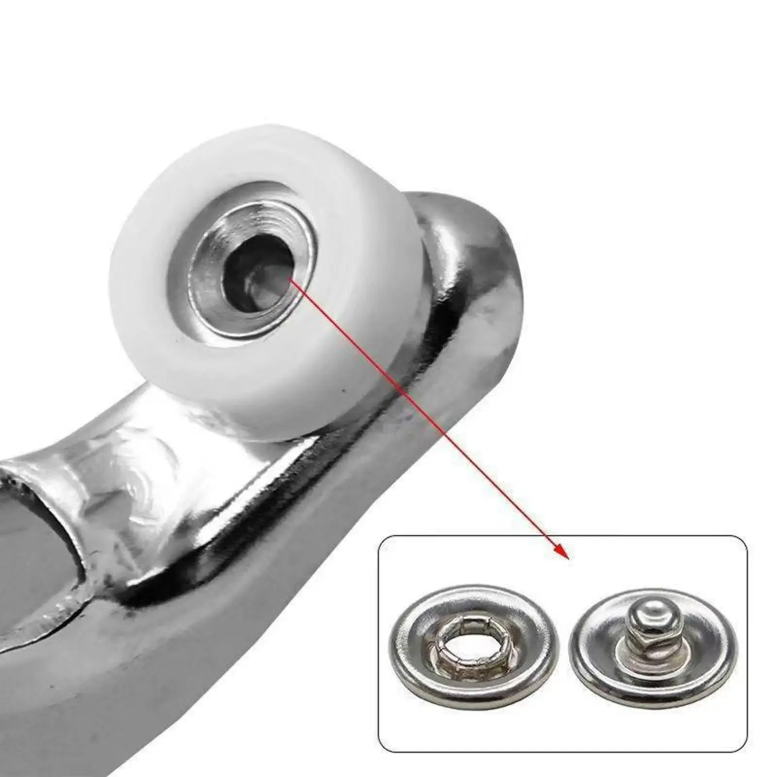 Invisible Colored Metal Buttons & Snap Fasteners Kit