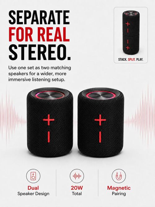 2-in-1 Magnetic Bluetooth Speaker