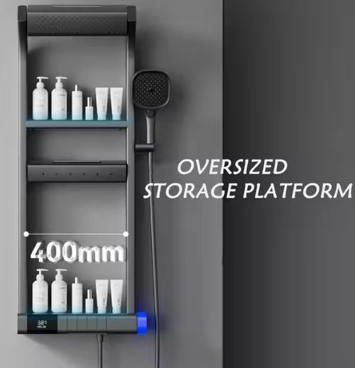 Bathroom Wall-mounted 360 Degree LED Intelligent Digital Display Thermostatic Bathroom Shower Set Shower Panels