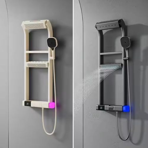 Bathroom Wall-mounted 360 Degree LED Intelligent Digital Display Thermostatic Bathroom Shower Set Shower Panels