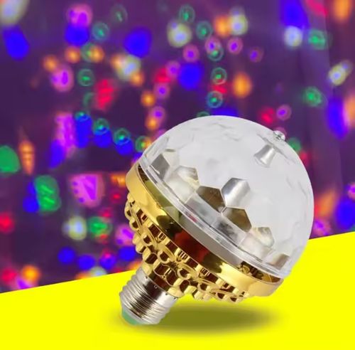 LED Disco Romantic Magic Crystal Ball Lamp Stage Light Party Bulb RGB Rotating