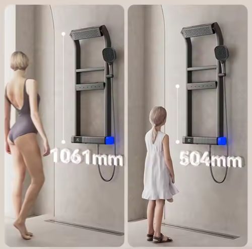 Bathroom Wall-mounted 360 Degree LED Intelligent Digital Display Thermostatic Bathroom Shower Set Shower Panels