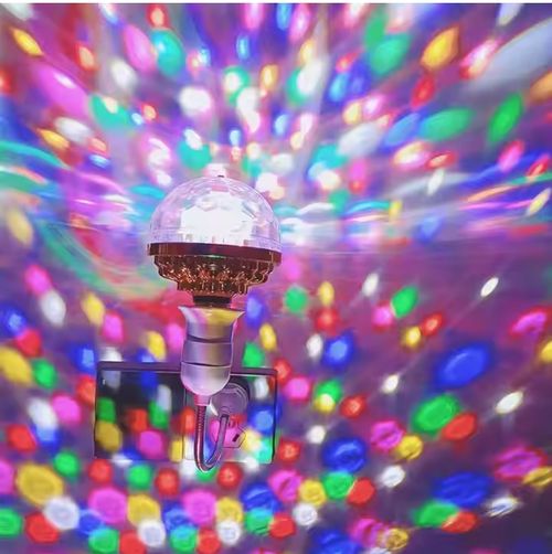 LED Disco Romantic Magic Crystal Ball Lamp Stage Light Party Bulb RGB Rotating