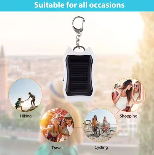 Keychain Emergency Power Banks USB External Solar 1200mAH Fast Charging Power Supply Universal Charging Equipment for mobile