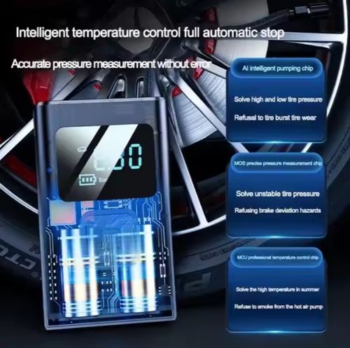 ADT Electric Portable Auto Digital Tire Inflator Car Air Pump Compressor