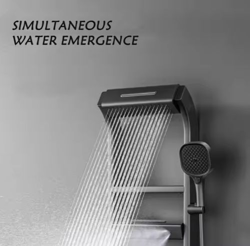 Bathroom Wall-mounted 360 Degree LED Intelligent Digital Display Thermostatic Bathroom Shower Set Shower Panels