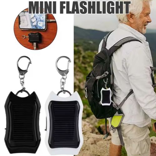 Keychain Emergency Power Banks USB External Solar 1200mAH Fast Charging Power Supply Universal Charging Equipment for mobile