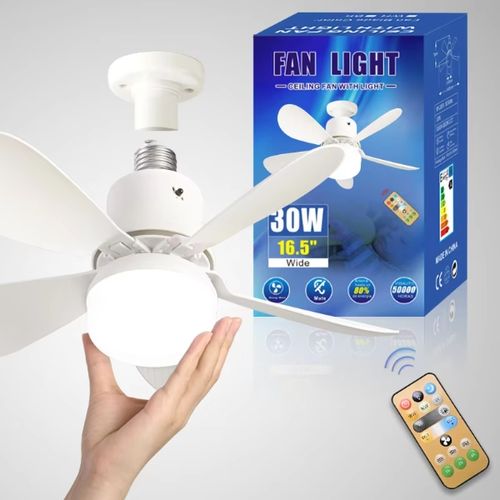Modern Ceiling Fan (with light and remote control) and White Ceiling Fan (with light 30W)