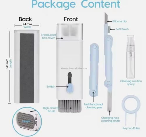 7 in 1 Keyboard Cleaning Kit with Brush Multifunctional Cleaner Set for Airpods pro Laptop Phone Electronic Cleaner kit