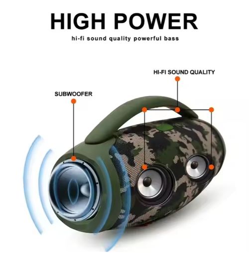 HJR Wireless Speaker Boombox 3 BT5.0 Outdoor Partybox Subwoofer Hight Powerful Outdoor Boombox With LED Light portable Speakers