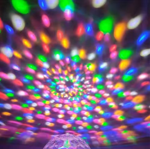 LED Disco Romantic Magic Crystal Ball Lamp Stage Light Party Bulb RGB Rotating