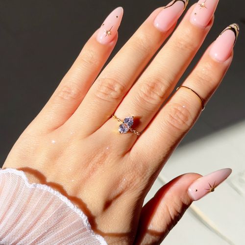 Double Heart Adjustable Chain Ring - Effortless Elegance for Every Outfit ✨