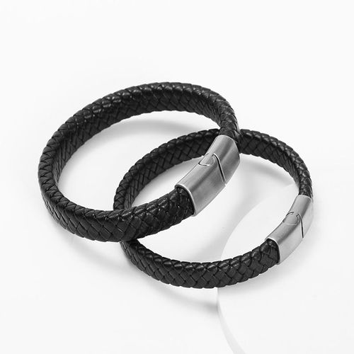 Vintage Braided Leather Bracelet for Men - Magnetic Clasp Design, Hot New Arrival