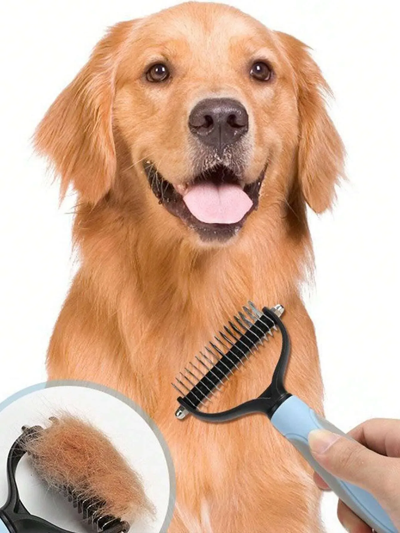 Pet Grooming Brush for Dogs & Cats – Tackle Mats, Loose Hair & Tangles Easily!