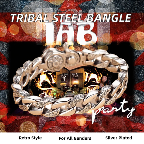 Vintage-Inspired Rotatable Six-Word Mantra Bracelet for Men