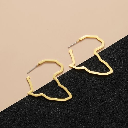 Chic African Map Hollow Earrings - Elevate Your Look & Flatter Your Face