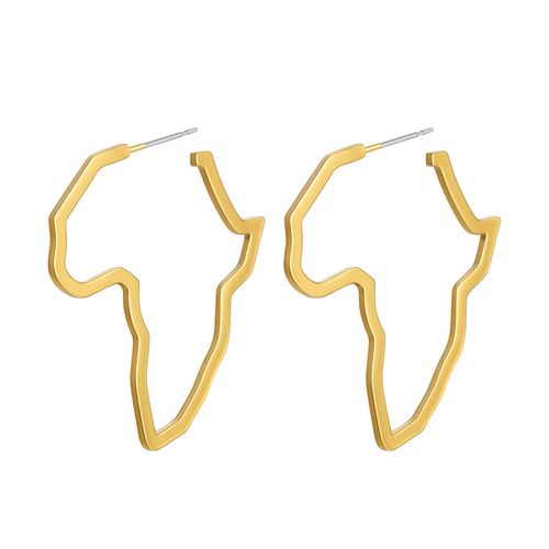 Chic African Map Hollow Earrings - Elevate Your Look & Flatter Your Face