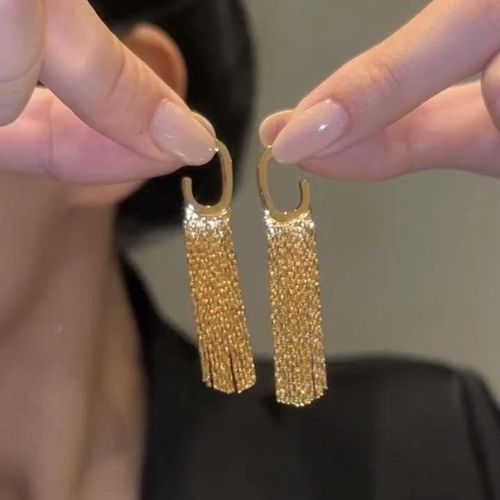 Golden Long Tassel Earrings - Elevate Your Everyday Style ✨