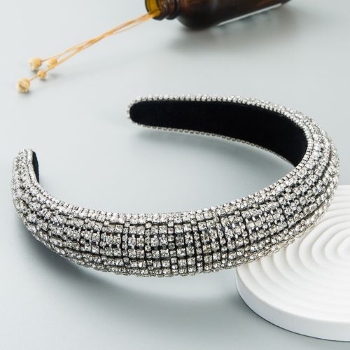 Sparkle Bright at Every Event: Baroque-Inspired Wide Rhinestone Sponge Headband