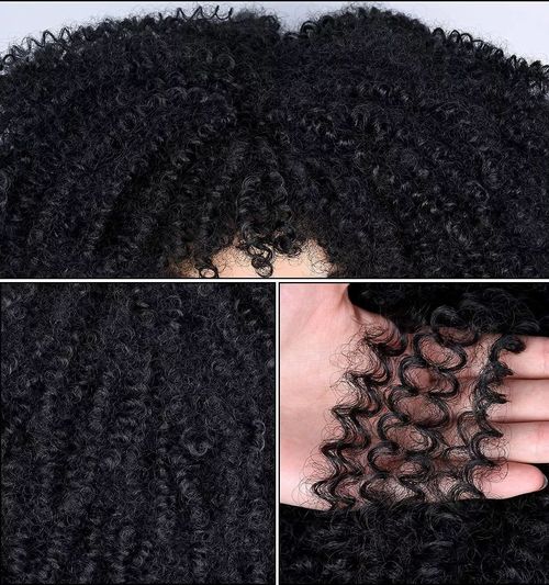 Fluffy Kinky Curly Wig - Short Afro Style Heat-Resistant Hairpiece