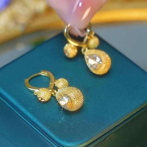 Vintage Alloy Crystal Earrings - Elegant Minimalist Luxury Jewelry