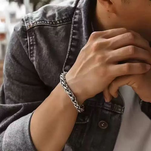 Trendy Punk Dragon Bone Bracelet for Guys Retro Woven Fashion Accessory