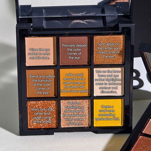 Warm Orange Brown Eyeshadow Palette - 9 Shades of Matte & Shimmer ✨