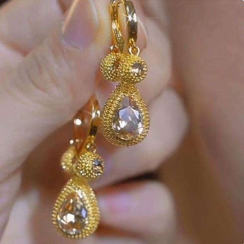 Vintage Alloy Crystal Earrings - Elegant Minimalist Luxury Jewelry