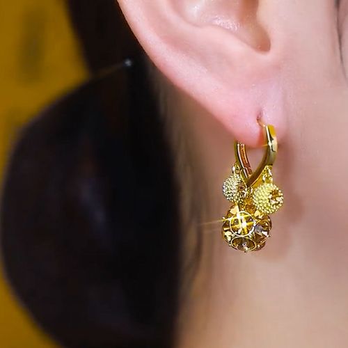 Luxe Coffee Durian Crystal Drop Earrings – Elevate Your Elegance! ✨