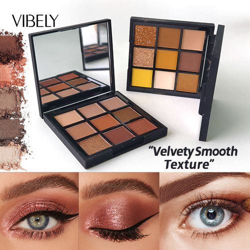 Warm Orange Brown Eyeshadow Palette - 9 Shades of Matte & Shimmer ✨