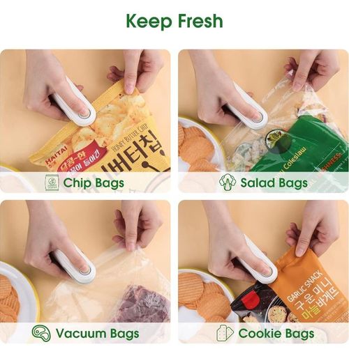 Compact Mini Sealer – Keep Snacks Fresh & Dry at Home!