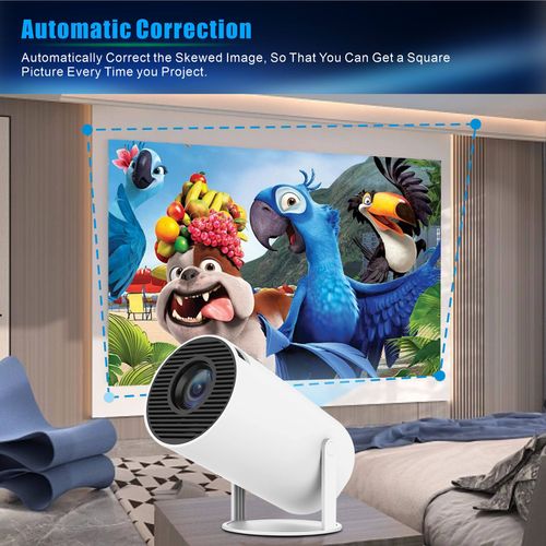 HY300 Portable Projector – HD Visuals + Wireless Screen Mirroring for Home Fun 🎥