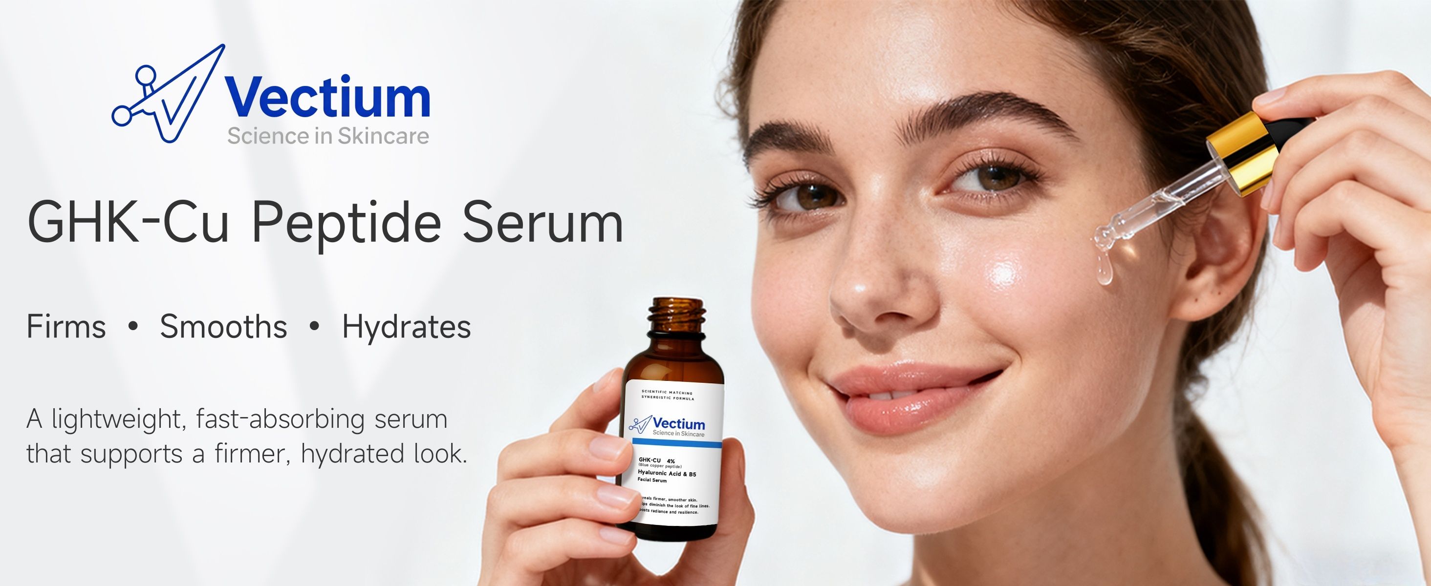 Vectium 4% Blue Copper Peptide Serum Bottle - Front View