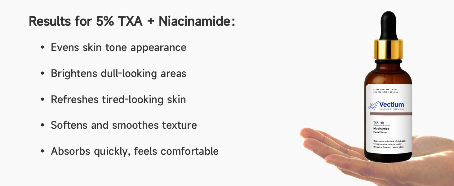 Vectium 5% Tranexamic Acid + Niacinamide Serum for Uneven Skin Tone