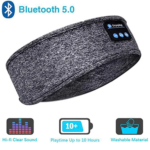 Bluetooth Sleeping Earphones Sports Headband Thin Soft Elastic Comfortable Wireless Music Earphones Eye Mask for Side Sleeper
