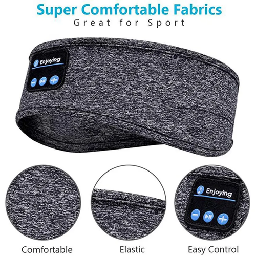 Bluetooth Sleeping Earphones Sports Headband Thin Soft Elastic Comfortable Wireless Music Earphones Eye Mask for Side Sleeper