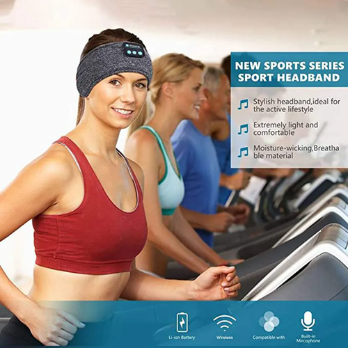 Bluetooth Sleeping Earphones Sports Headband Thin Soft Elastic Comfortable Wireless Music Earphones Eye Mask for Side Sleeper