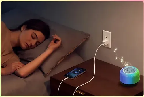 Wireless Bluetooth Speaker Trendy Music Bedside Lamp Dimmable Warm White Light &RGB Color Changing