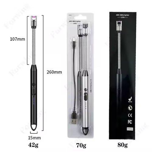 Multi-Function Arc Lighter Single Plasma Lighters Rechargeable USB Electric BBQ Lighter for Kitchen Candle