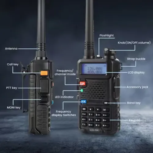 UV-5R 8W Dual Band Rechargeable Walkie Talkie Portable Two-Way Radios