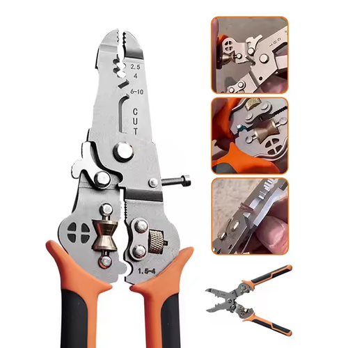 10-in-1 universal heavy-duty wire stripping pliers suitable for breaking, stripping, wrapping, cutting, and clamping wires