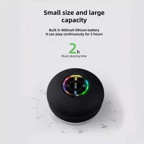 Waterproof Wireless Speaker With Suction Cup USB Rechargeable Bluetooth Speakers