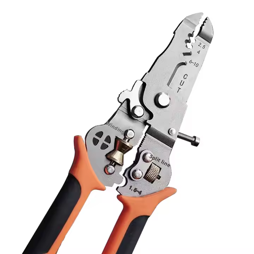 10-in-1 universal heavy-duty wire stripping pliers suitable for breaking, stripping, wrapping, cutting, and clamping wires