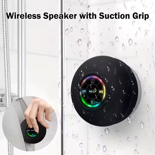Waterproof Wireless Speaker With Suction Cup USB Rechargeable Bluetooth Speakers