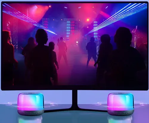 Wireless Bluetooth Speaker Trendy Music Bedside Lamp Dimmable Warm White Light &RGB Color Changing